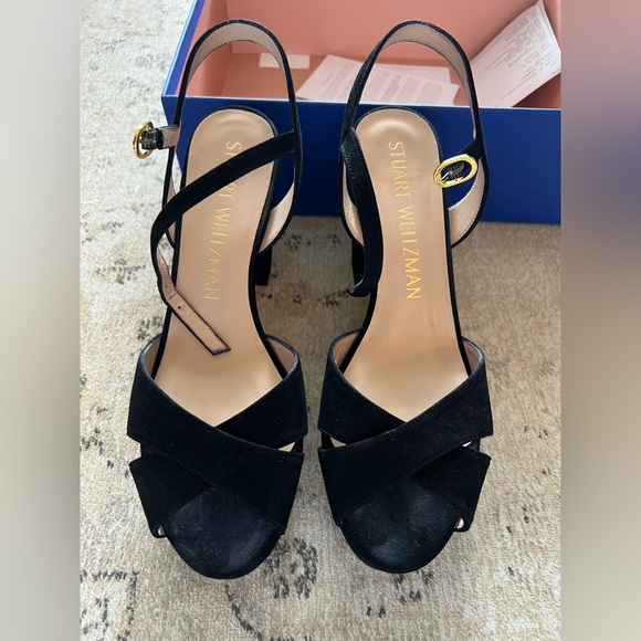 Stuart Weitzman Shoes - Stuart Weitzman Black Strappy Heels